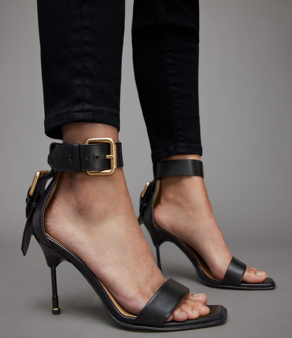 Noir Leather Sandals