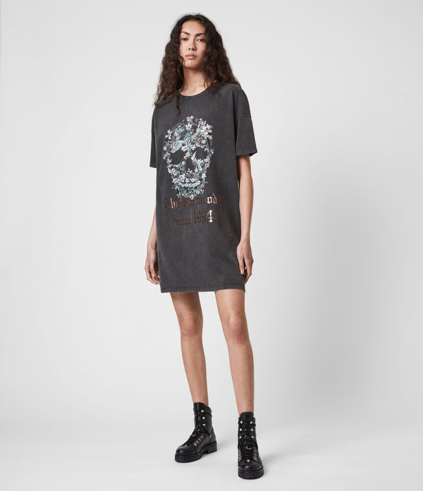 skull mini t-shirt dress