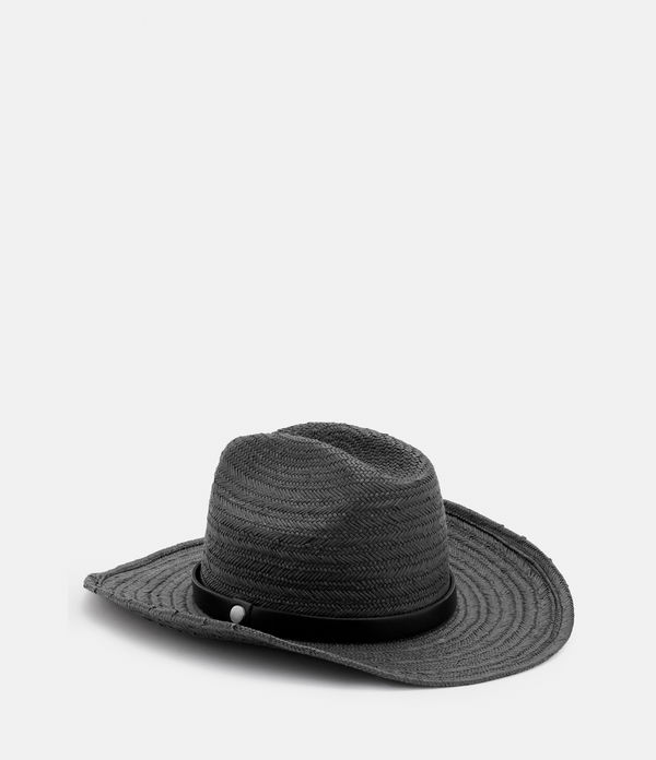 Western Straw Fedora Hat