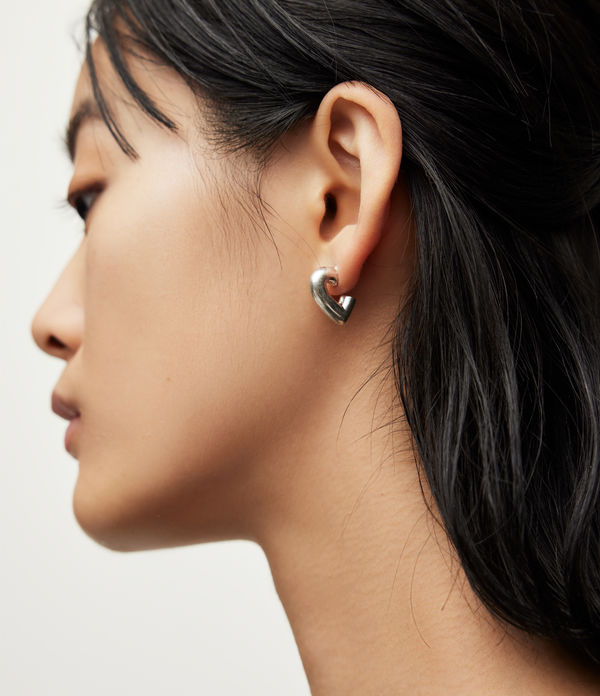 Carys Silver-Tone Heart Earrings
