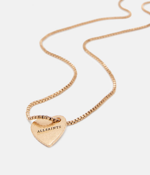Heart Gold-Tone Logo Necklace