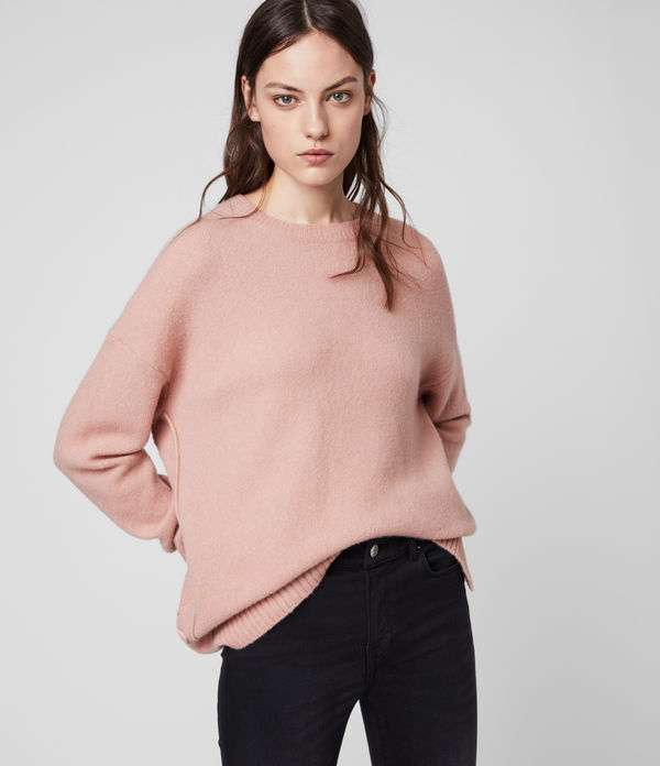 all saints pink sweater