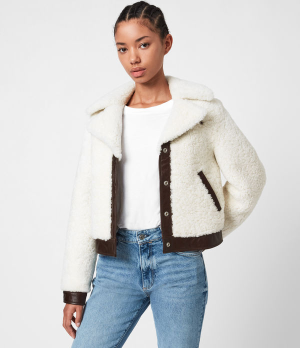 all saints alto shearling jacket