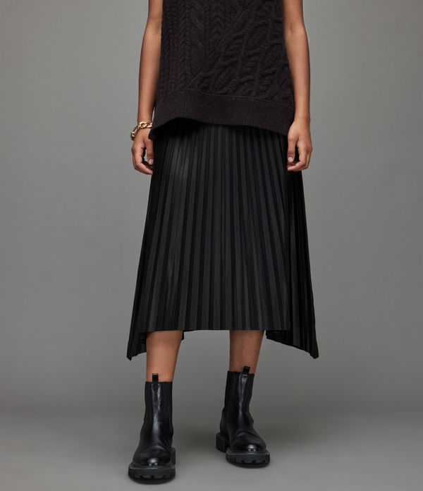 Sylvy Pleated Midi Skirt