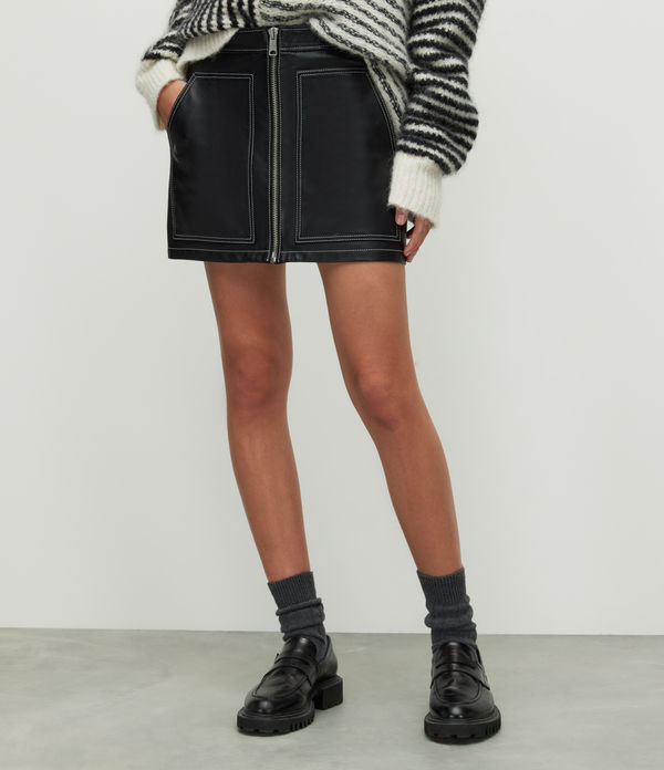 Cleo Leather Mini Skirt