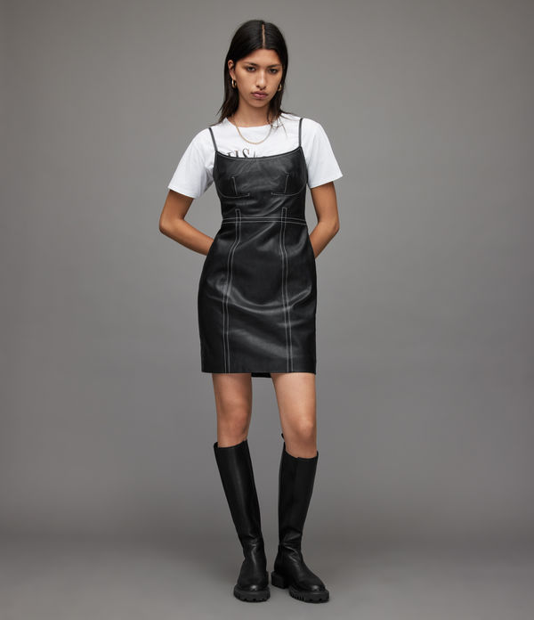 Olivia Leather Mini Dress