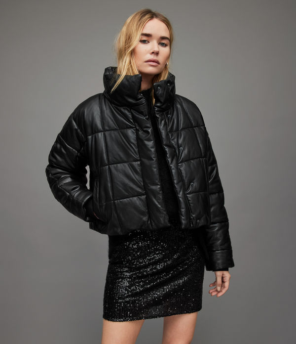 Petra Leather Puffer Jacket