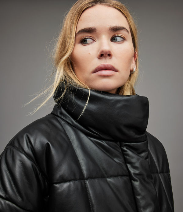 Petra Leather Puffer Jacket