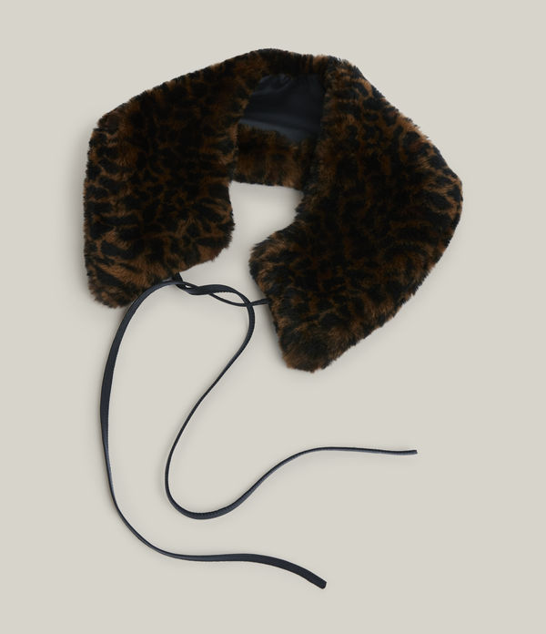 Leopard Shearling Collar