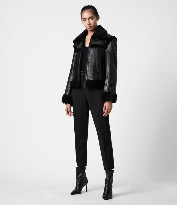 all about eve navigator shearling jacket