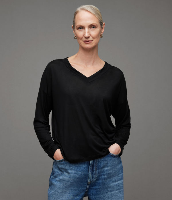 Kati V-Neck Long Sleeve T-Shirt