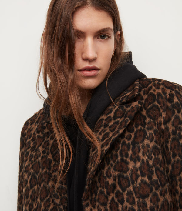 allsaints jetta leopard coat