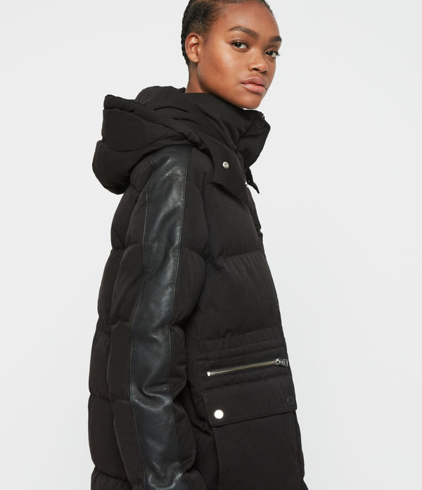 all saints puffer jacket women's