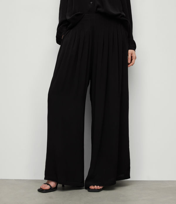 Hezzy Wide Leg Pleated Pants