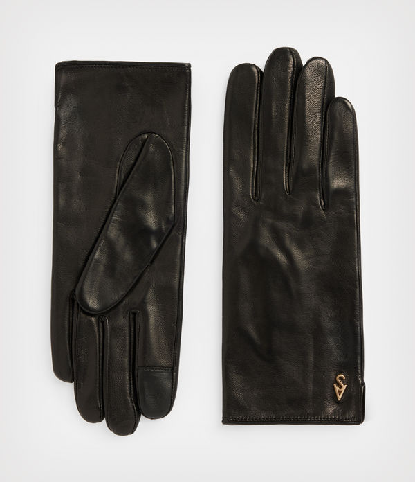 AllSaints Rivet Leather Gloves