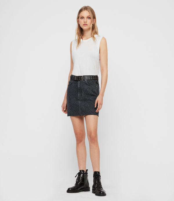 all saints betty studded skirt