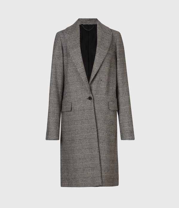 all saints leni check coat