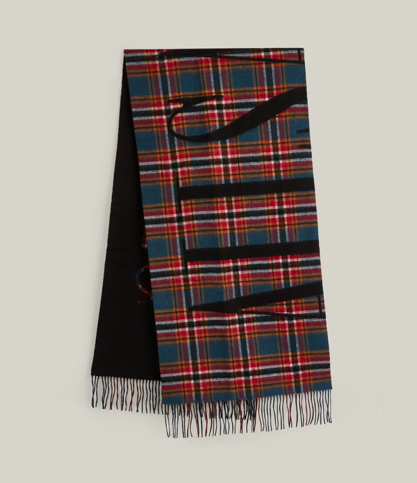 esther check wool scarf