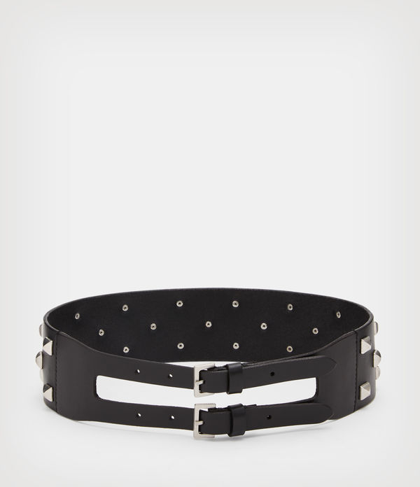 Sonia Stud Wide Leather Belt