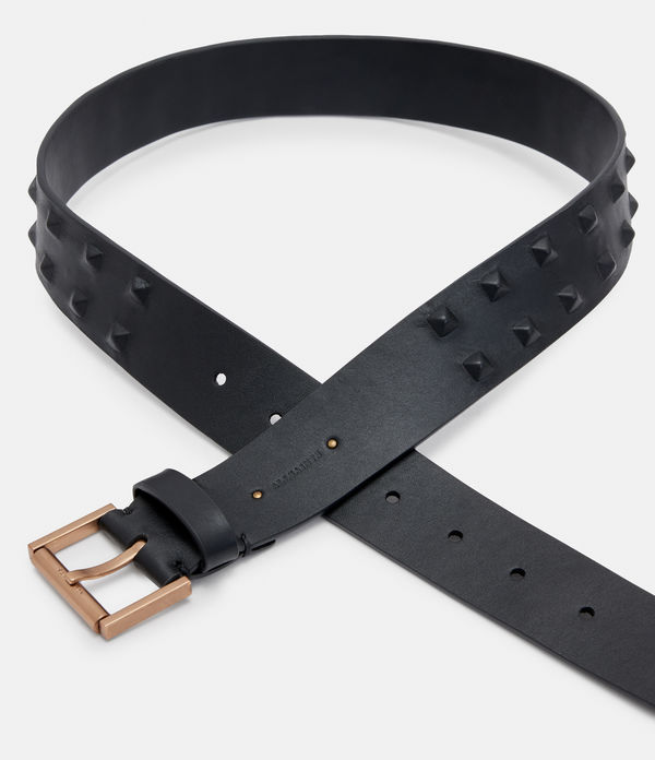 Lara Leather Cover Studded Belt