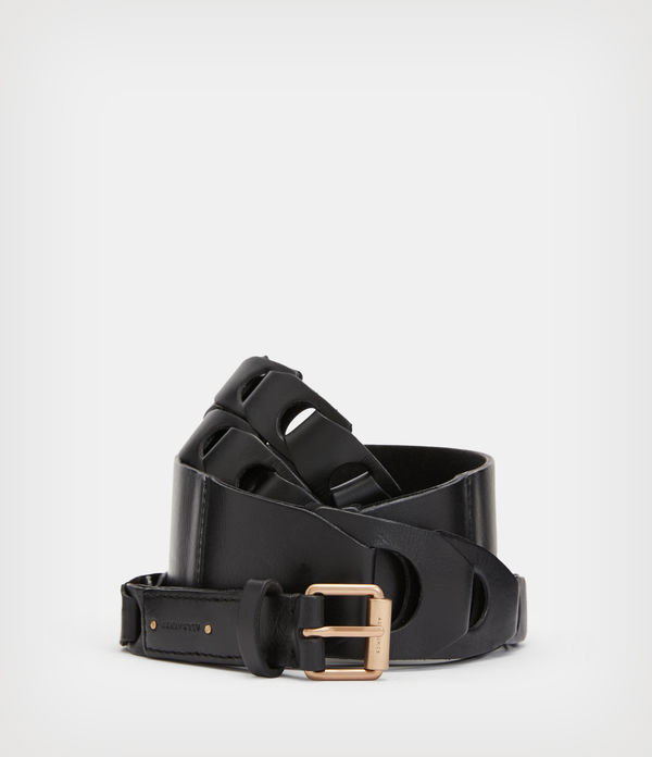 eloise leather woven wrap belt