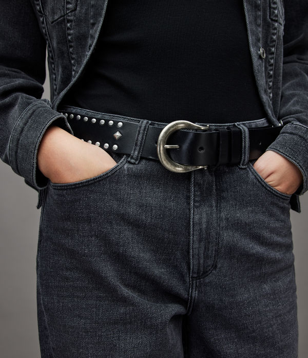 Callie Leather Studded Belt