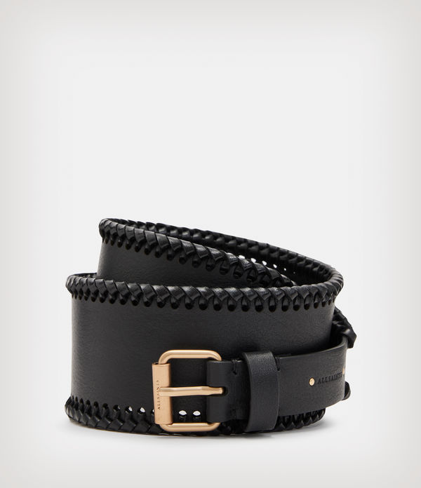 Alba Woven Wide Leather Belt