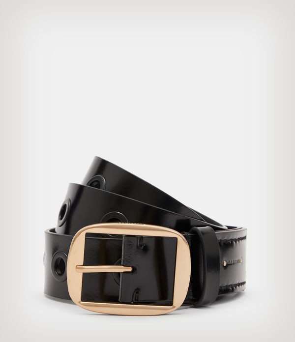 Cora Eyelet Patent Leather Belt