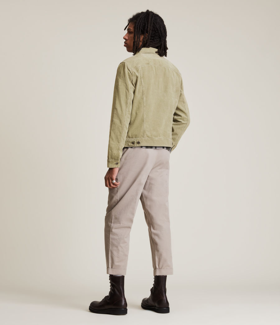 Men's Marton Organic Cotton Denim Jacket (dusty_olive_green) - Image 5