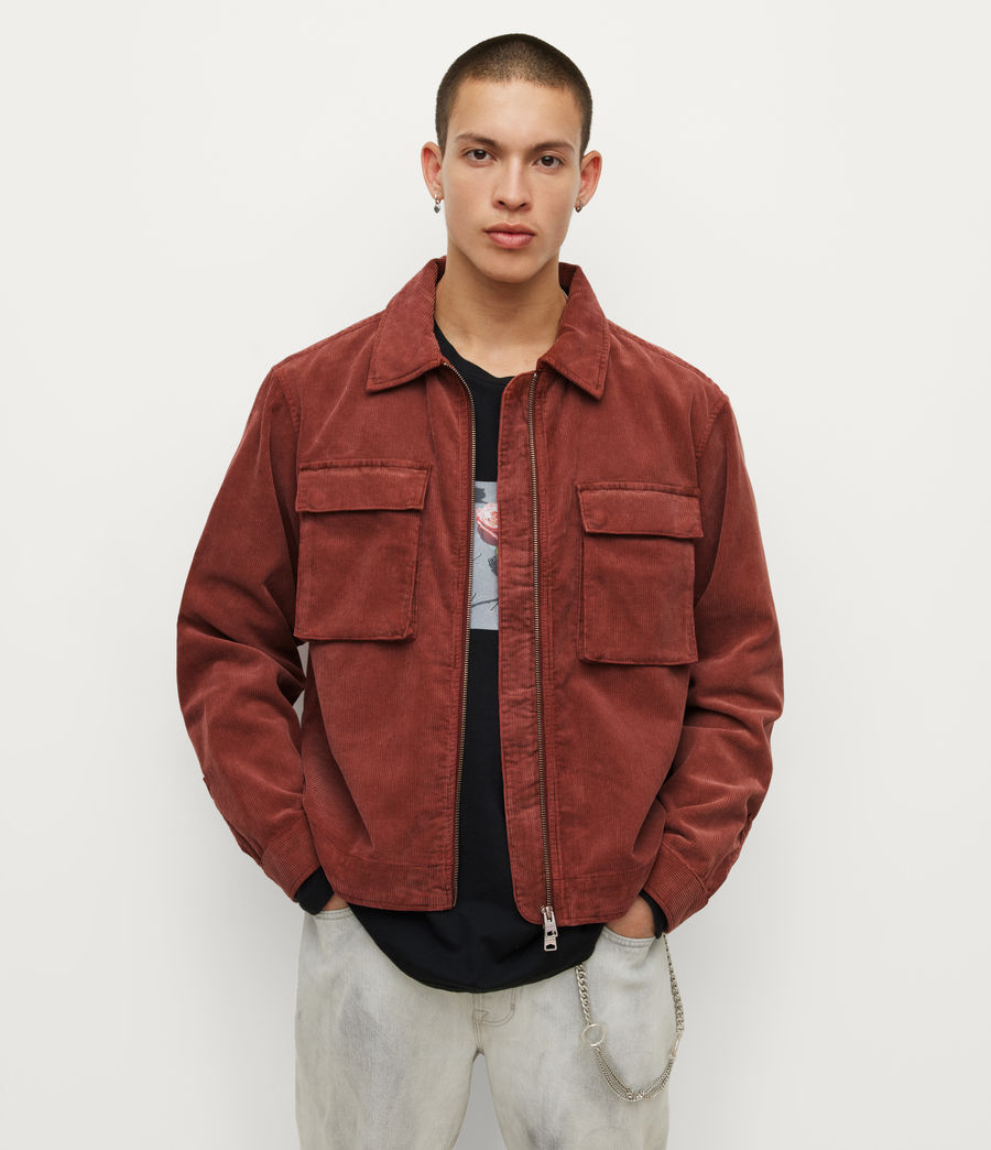 Mens Clifton Corduroy Jacket (brunello_red) - Image 1