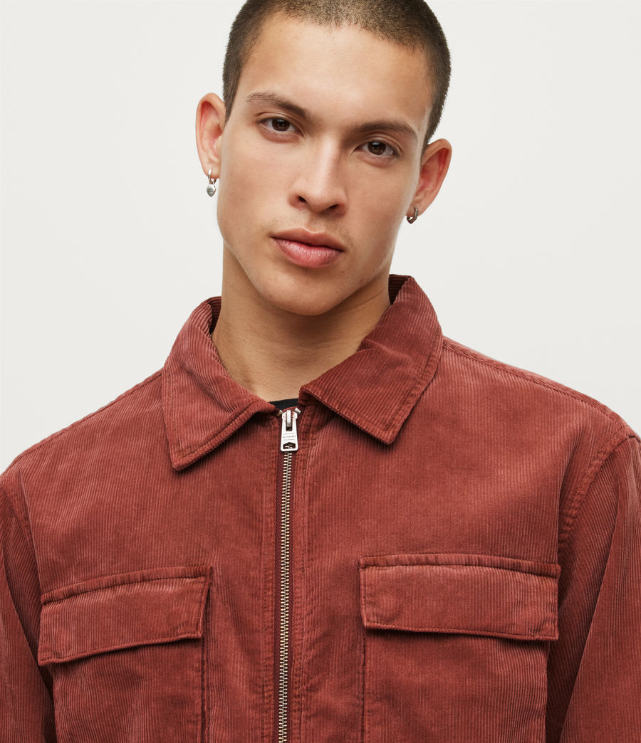 Mens Clifton Corduroy Jacket (brunello_red) - Image 2