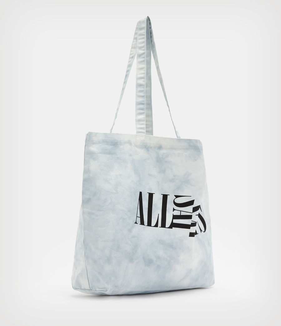 Mens Split Oppose Tie Dye Tote Bag (white_hazy_blue) - Image 5