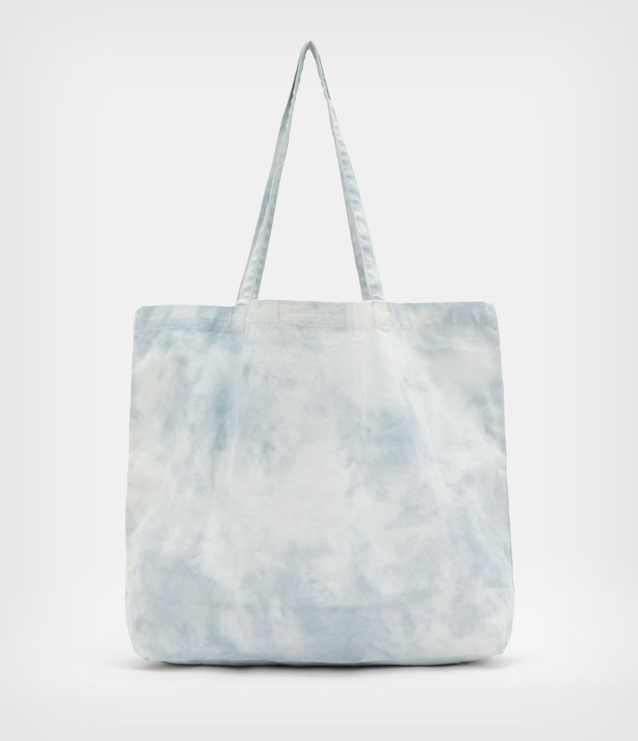 Mens Split Oppose Tie Dye Tote Bag (white_hazy_blue) - Image 7