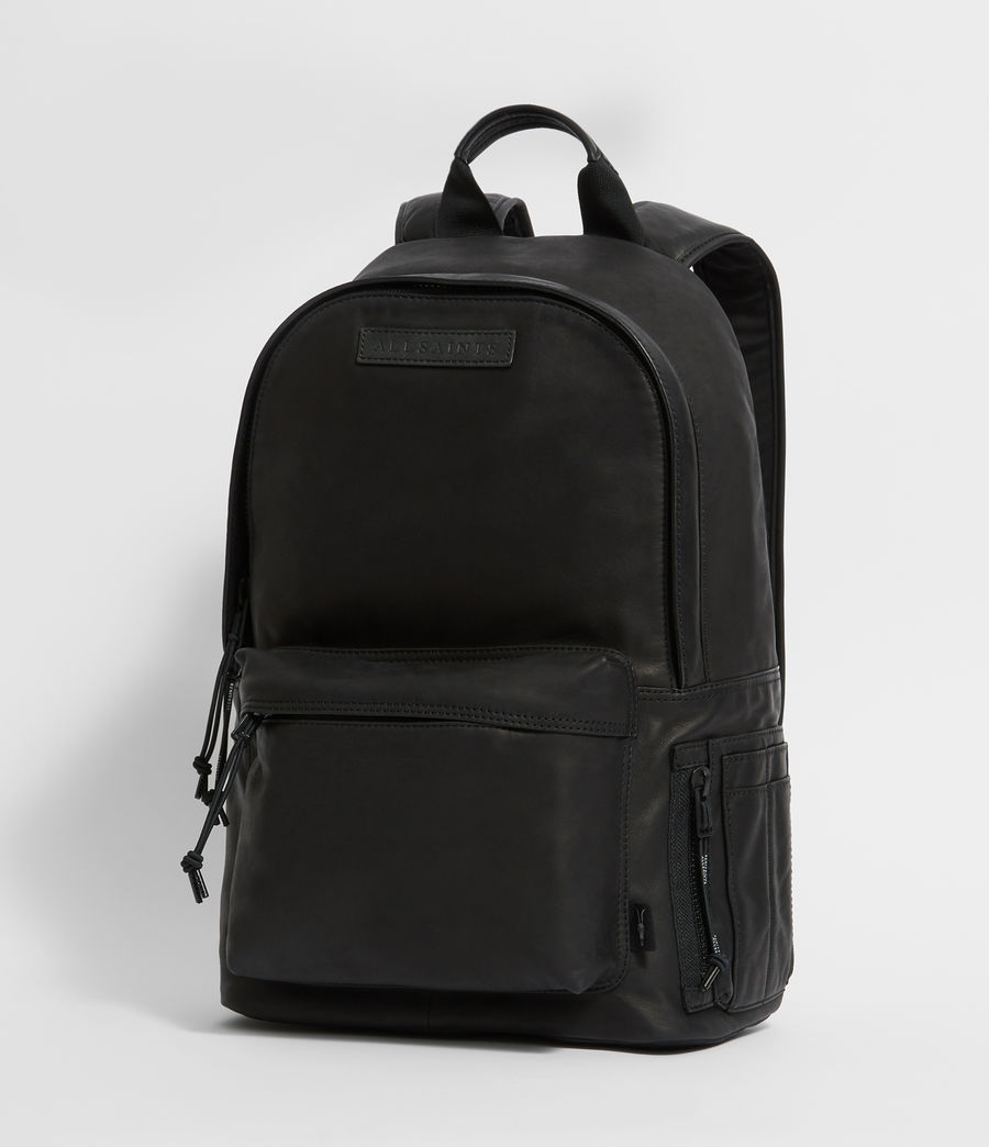 black leather rucksack