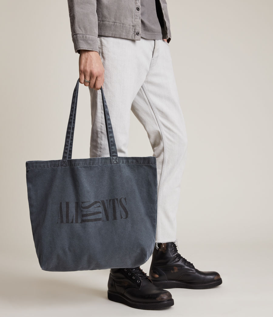 Men's Oppose Shopper Tote Bag (aster_blue_black) - Image 2