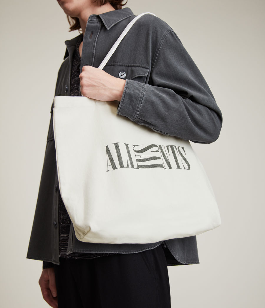 Men's Oppose Shopper Tote Bag (chalk_black) - Image 2