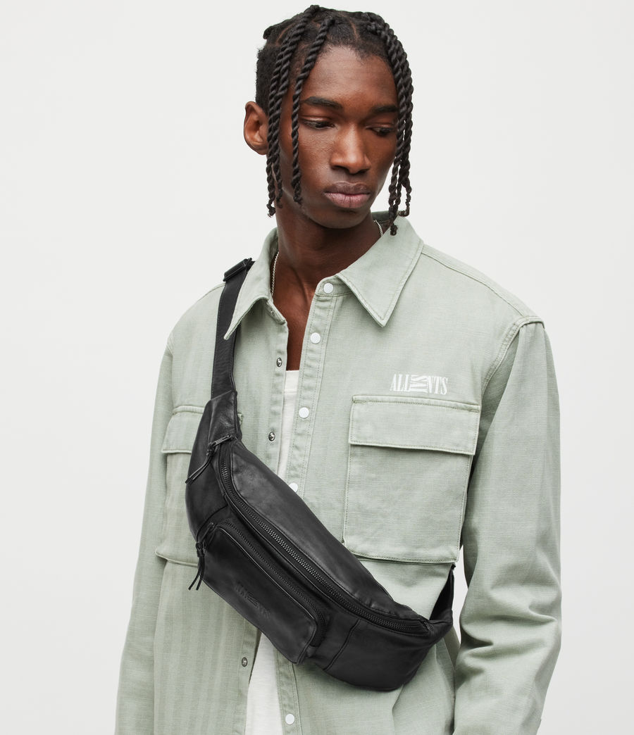 Men's Oppose Leather Bum Bag (black) - Image 1
