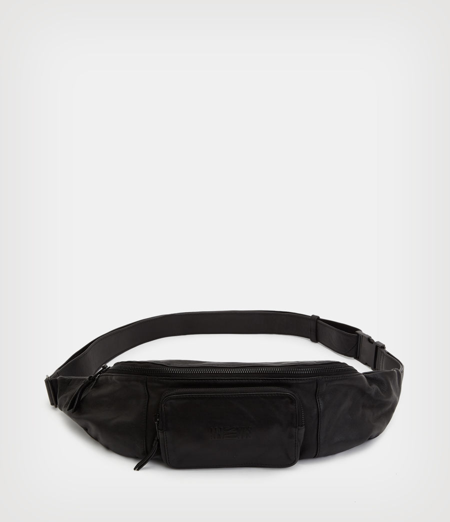 Mens Oppose Leather Fanny Pack (black) - Image 2