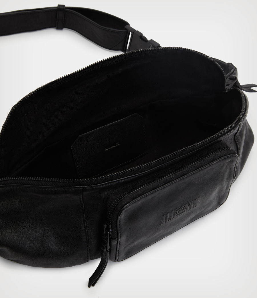 Mens Oppose Leather Fanny Pack (black) - Image 3