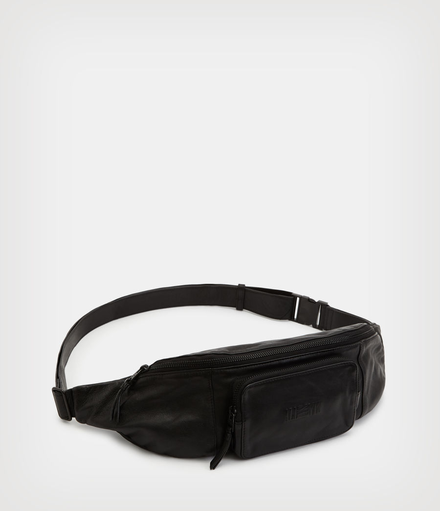 Mens Oppose Leather Fanny Pack (black) - Image 4