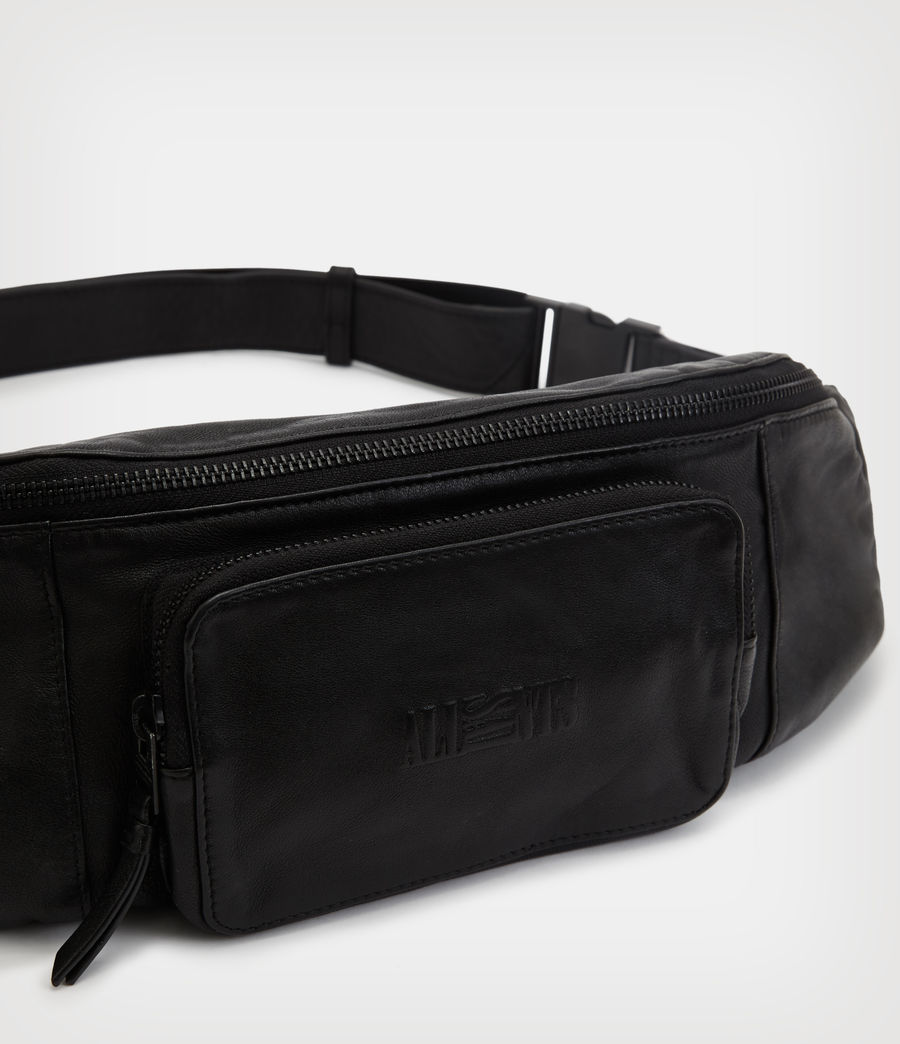Mens Oppose Leather Fanny Pack (black) - Image 5