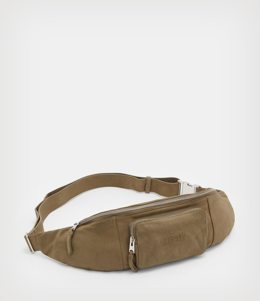 Men's Oppose Leather Bum Bag (khaki) - Image 4