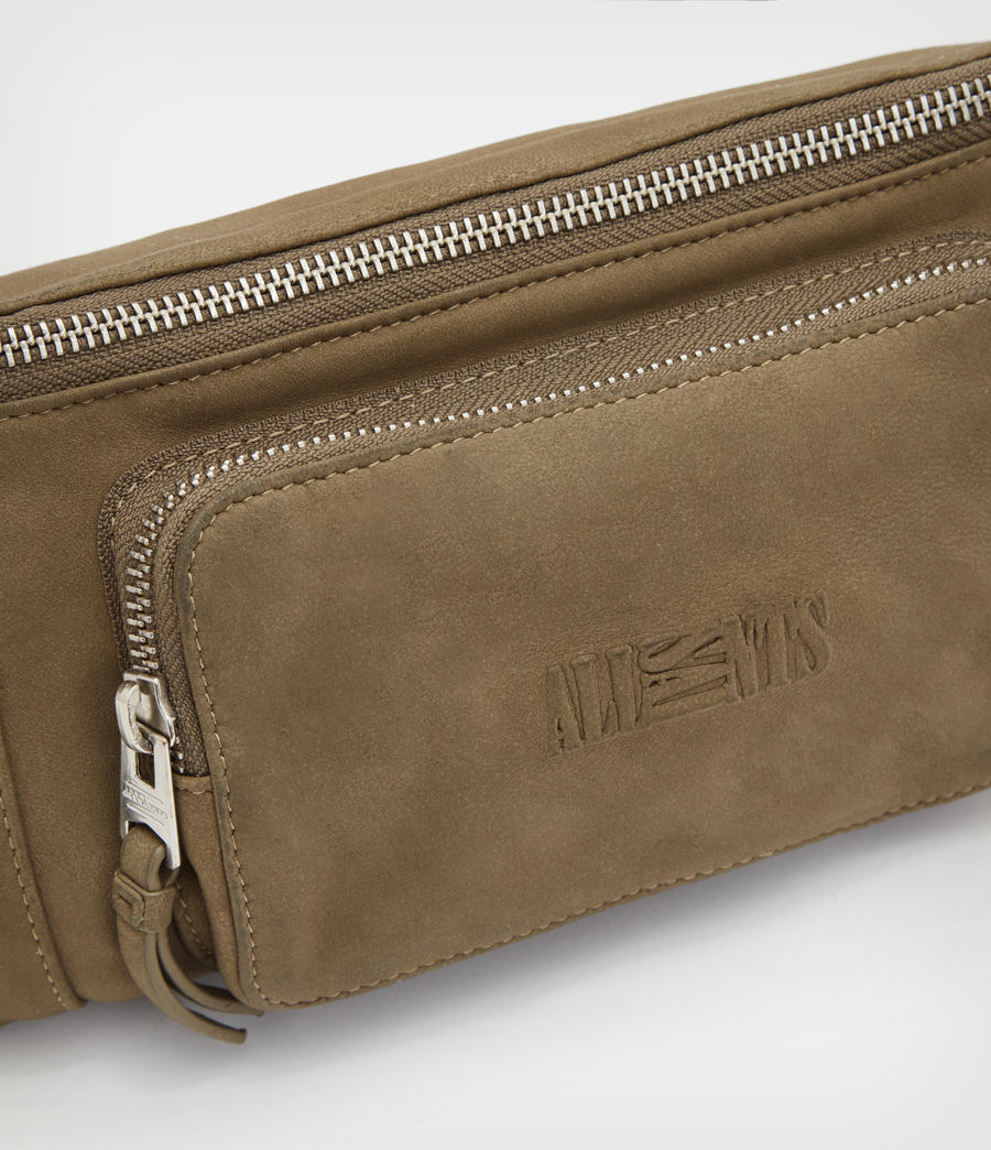 Men's Oppose Leather Bum Bag (khaki) - Image 5