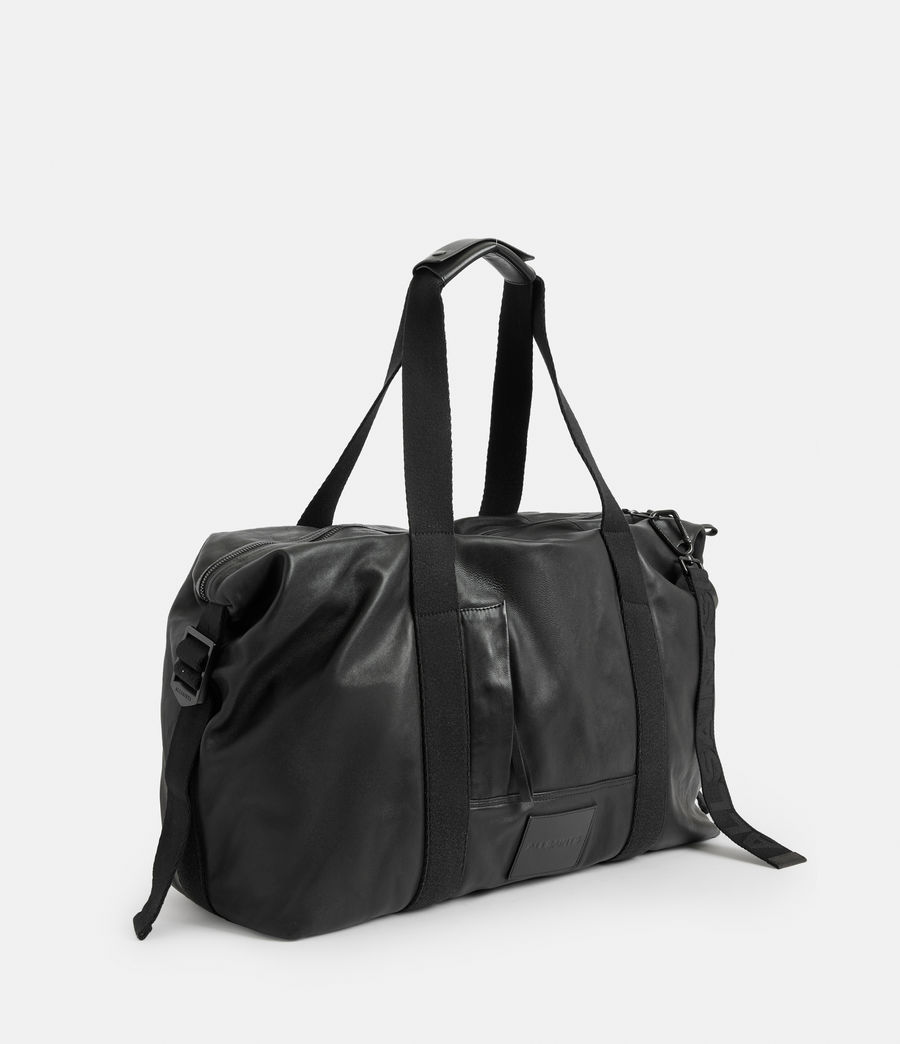 Mens Mito Leather Weekend Bag (black) - Image 4
