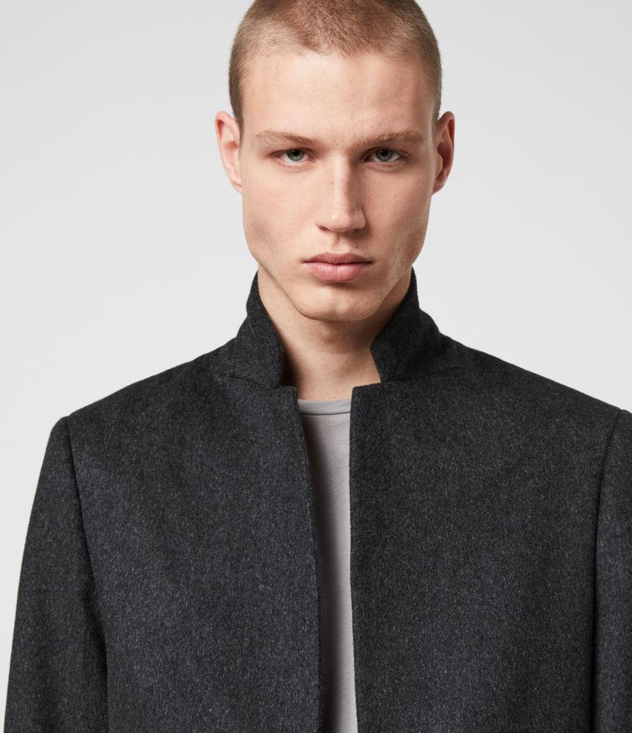 ALLSAINTS UK: Mens Bodell Wool Coat (charcoal_grey)