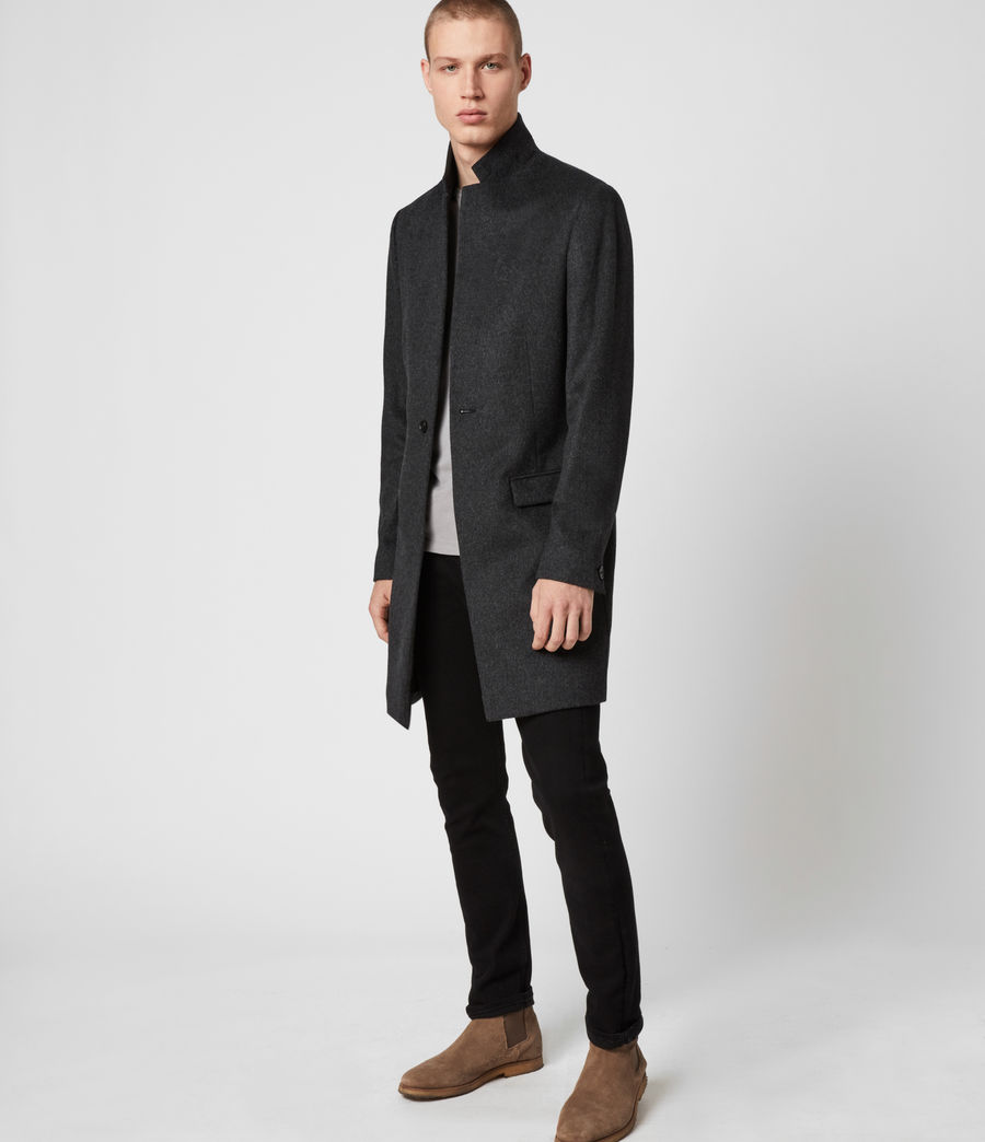 ALLSAINTS UK: Mens Bodell Wool Coat (charcoal_grey)