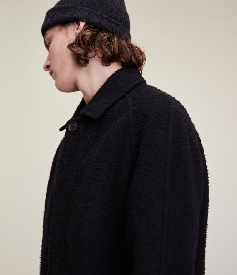 Mens Derby Wool Blend Coat (black) - Image 4