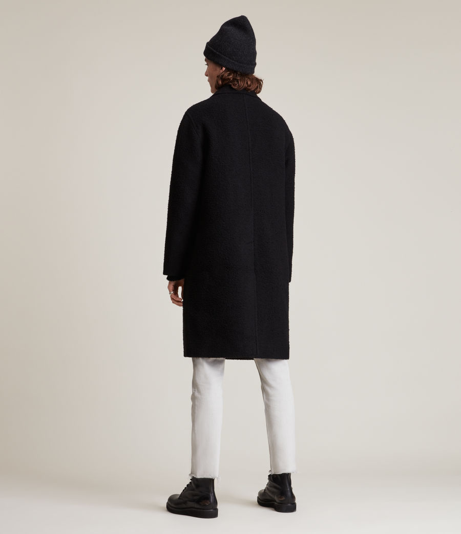 Mens Derby Wool Blend Coat (black) - Image 6