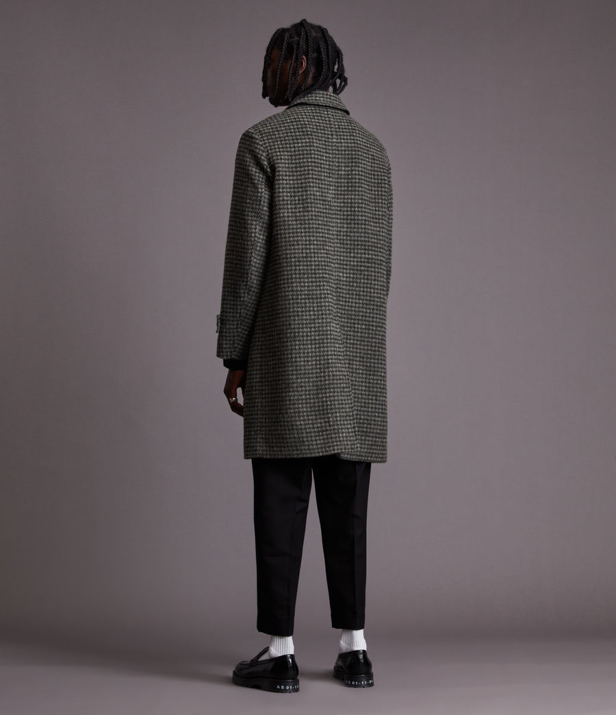 Men's Dahl Wool Blend Houndstooth Coat (charcoal) - Image 6