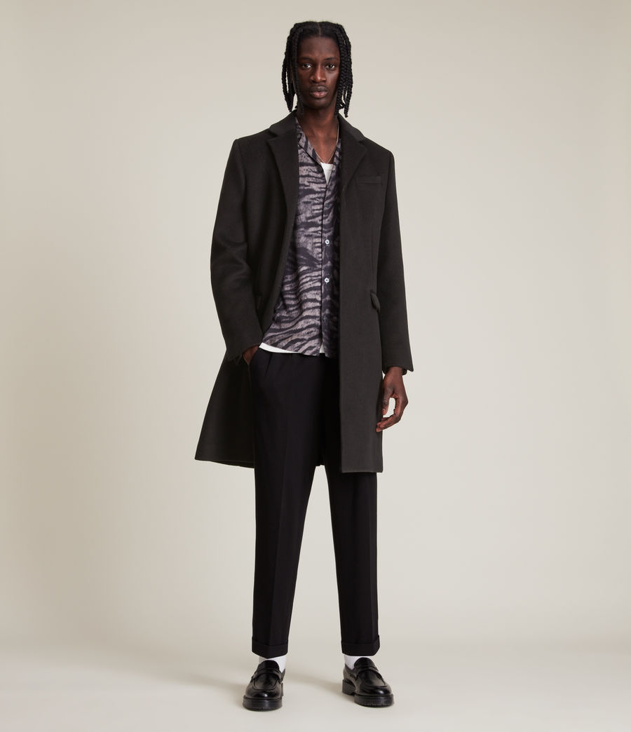 Mens Limma Recycled Wool Blend Coat (black) - Image 1
